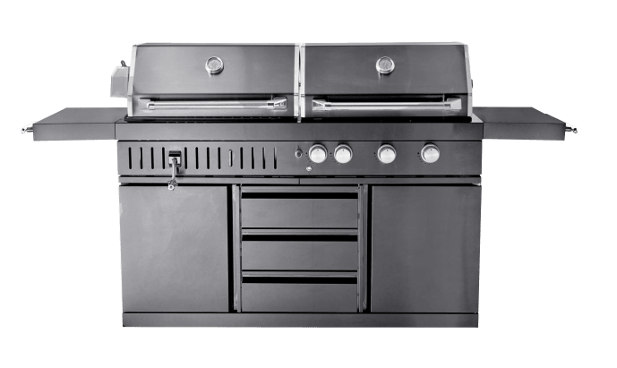 Black Collection - Freistehender Gas- und Holzkohlegrill - Bild 1