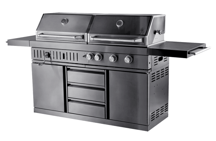 Black Collection - Freistehender Gas- und Holzkohlegrill - Bild 7