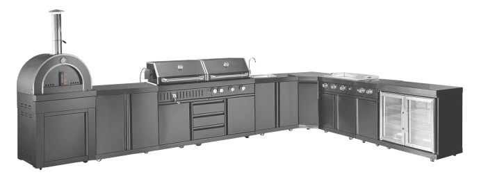 Black Collection – Freistehende Outdoorküche – Washington - Bild 1