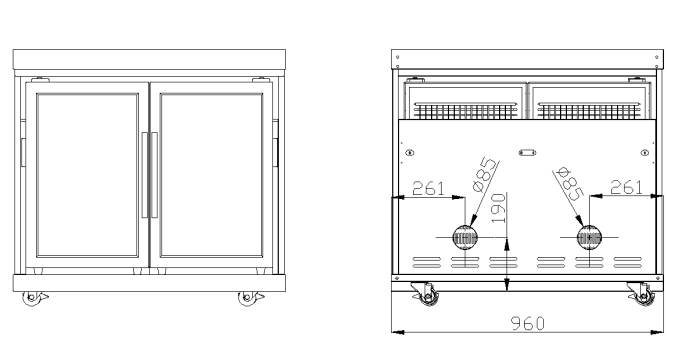 Black Collection - Modul Kühlschrank mit Doppeltüren - Bild 12
