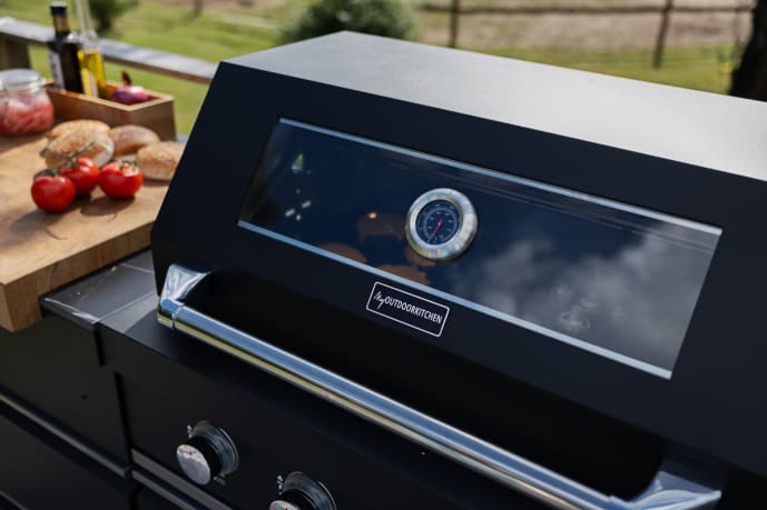 Pure - Freistehender Gasgrill mit 4 Brennern und Infrarot-Seitenbrenner - Schwarz - Bild 3