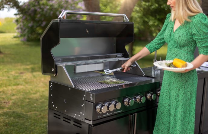 Black Collection - Freistehender Gasgrill mit 6 Brennern und Infrarotbrenner - Bild 4
