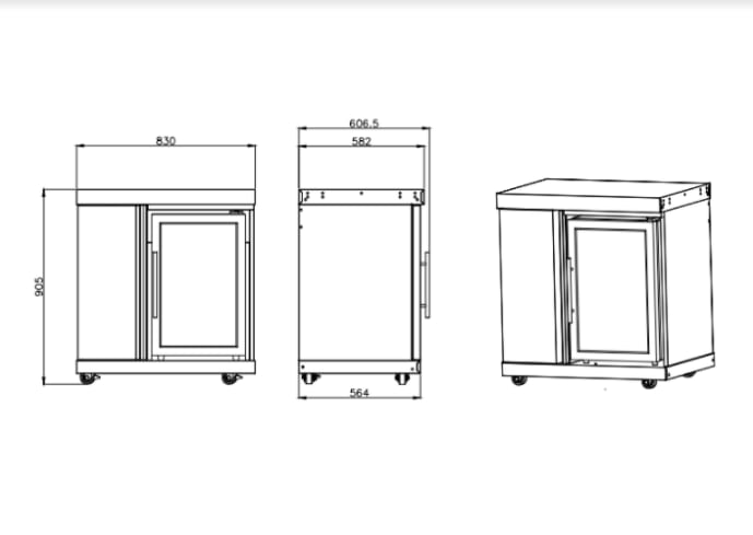 Black Collection - Modul mit Kühlschrank und Aufbewahrungsschrank - Bild 5