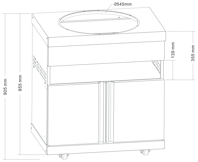 Black Collection - Kamado Modul (ohne Grill) - Bild 7
