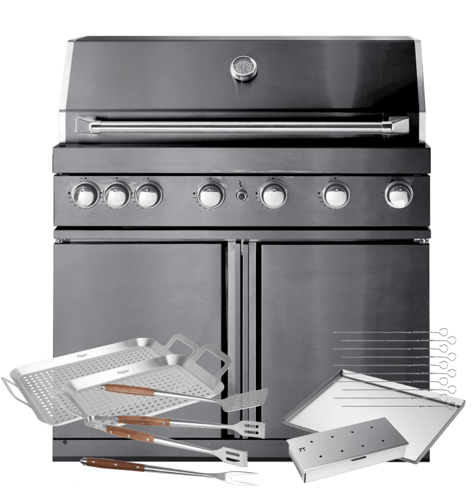Black Collection - Freistehender Gasgrill mit 6 Brennern und Infrarotbrenner - Inkl. Zubehörpaket - Bild 1