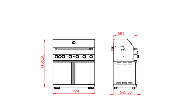 Black Collection - Freistehender Gasgrill mit 6 Brennern und Infrarotbrenner - Inkl. Zubehörpaket - Bild 19